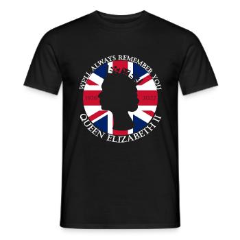 RIP Queen wir werden uns immer an dich erinnern - Männer T-Shirt - Schwarz - Vorne - AI Model Male 178 light (178cm)
