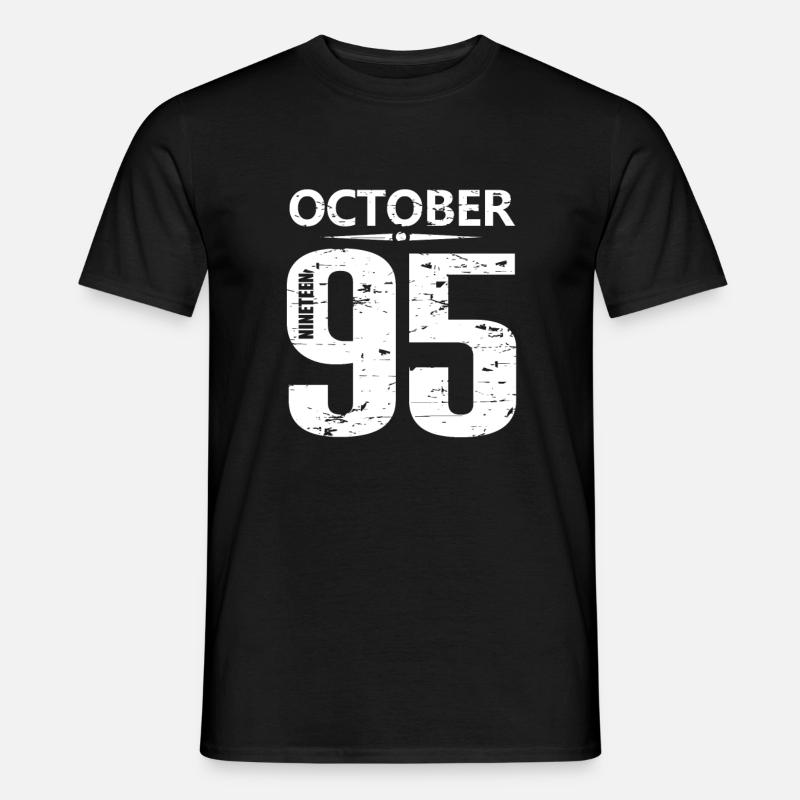 Oktober 1995 Trikotnummer - Männer T-Shirt - Schwarz