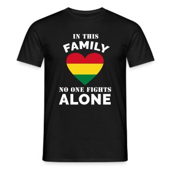 Bolivia Family Spruch - Men's T-Shirt - black - Front - AI Model Male 178 light (178cm)