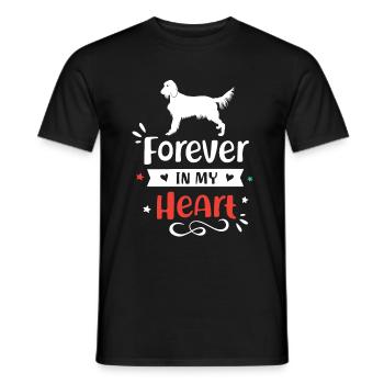 Setter irlandais pour toujours dans mon cœur - T-shirt homme - noir - Devant - AI Model Male 178 light (178cm)