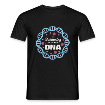 Schwimmen ist in meiner DNA - Männer T-Shirt - Schwarz - Vorne - AI Model Male 178 light (178cm)