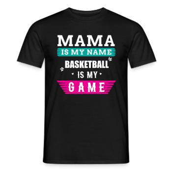 Basketball Mama Spruch - Männer T-Shirt - Schwarz - Vorne - AI Model Male 178 light (178cm)
