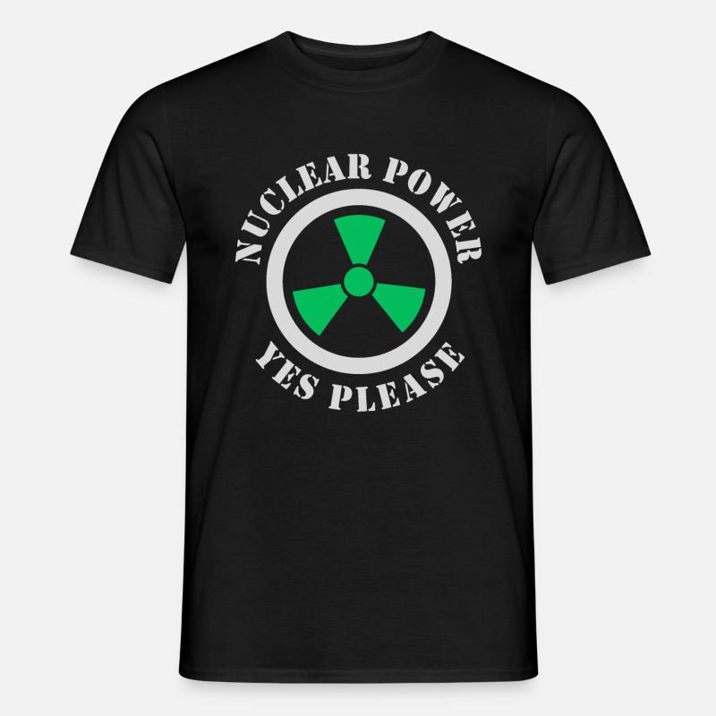 Atomkraft, Ja bitte, Kernenergie - Männer T-Shirt - Schwarz