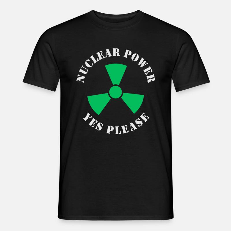 Atomkraft, Ja bitte, Kernenergie - Männer T-Shirt - Schwarz