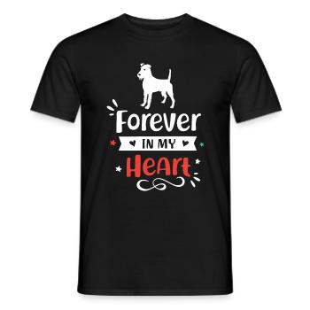 Irish Terrier pour toujours dans mon cœur - T-shirt homme - noir - Devant - AI Model Male 178 light (178cm)