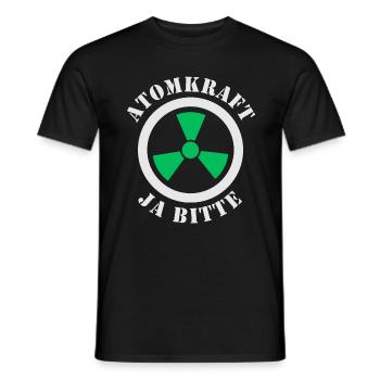 Atomkraft, Ja bitte - Männer T-Shirt - Schwarz - Vorne - AI Model Male 178 light (178cm)