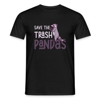 Save The Trash Pandas Save the Garbage Pandas - Men's T-Shirt - black - Front - AI Model Male 178 light (178cm)