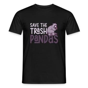 Save The Trash Pandas Save the Garbage Pandas - Men's T-Shirt - black - Front - AI Model Male 178 light (178cm)