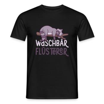 Raccoon Whisperer Waschbär Flüsterer Waschbären - Männer T-Shirt - Schwarz - Vorne - AI Model Male 178 light (178cm)