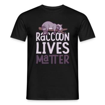 Raccoon Lives Matter Raccoons Garbage Panda - T-shirt homme - noir - Devant - AI Model Male 178 light (178cm)