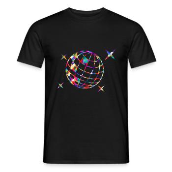 Diskokugel Mosaik Bunt - Männer T-Shirt - Schwarz - Vorne - AI Model Male 178 light (178cm)