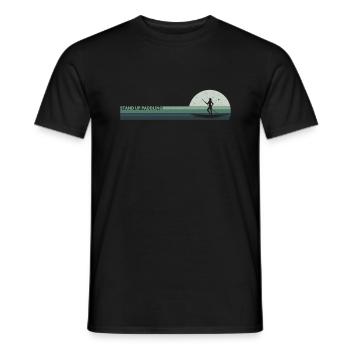 Retro Stand Up Paddler Stand-Up Paddle Sports nautiques - T-shirt homme - noir - Devant - AI Model Male 178 light (178cm)