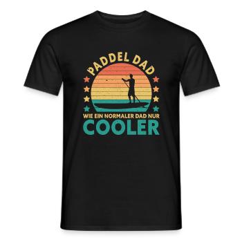 Rétro Paddle papa comme un papa normal seulement cool - T-shirt homme - noir - Devant - AI Model Male 178 light (178cm)