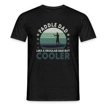 Rétro Paddle papa comme un papa normal seulement cool - T-shirt homme - noir - Devant - AI Model Male 178 light (178cm)