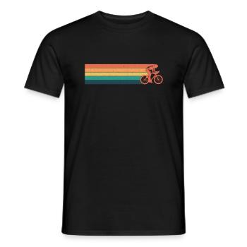 Retro Fahrradfahrer Radfahrer Fahrrad Bike eMTB - Männer T-Shirt - Schwarz - Vorne - AI Model Male 178 light (178cm)