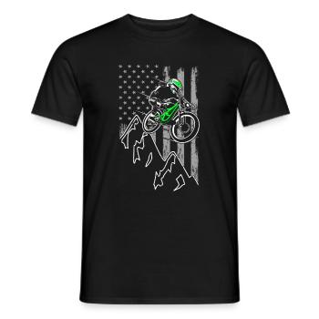 VTT de descente - VTT - T-shirt homme - noir - Devant - AI Model Male 178 light (178cm)