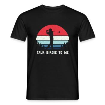 Retro Talk Birdie To Me - Golf Golfer Golfen - T-shirt homme - noir - Devant - AI Model Male 178 light (178cm)