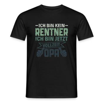 Ich bin kein Rentner - Ich bin Vollzeit Opa Rente - Männer T-Shirt - Schwarz - Vorne - AI Model Male 178 light (178cm)