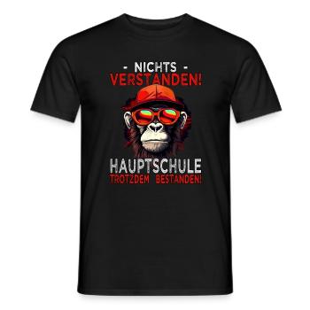 Hauptschule bestanden - Schulabschluss - Männer T-Shirt - Schwarz - Vorne - AI Model Male 178 light (178cm)