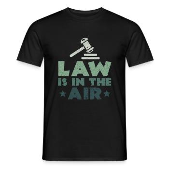 Law is in the air - Law Lawyer Lawyers - Men's T-Shirt - black - Front - AI Model Male 178 light (178cm)