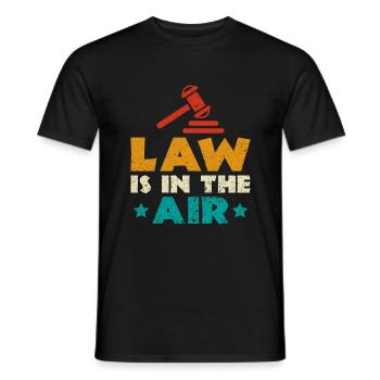 Le droit est dans l’air - Law Lawyer Lawyers - T-shirt homme - noir - Devant - AI Model Male 178 light (178cm)