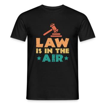 Le droit est dans l’air - Law Lawyer Lawyers - T-shirt homme - noir - Devant - AI Model Male 178 light (178cm)
