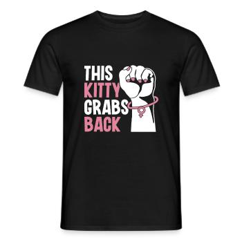 This Kitty Grabs Back - Activisme féministe - T-shirt homme - noir - Devant - AI Model Male 178 light (178cm)