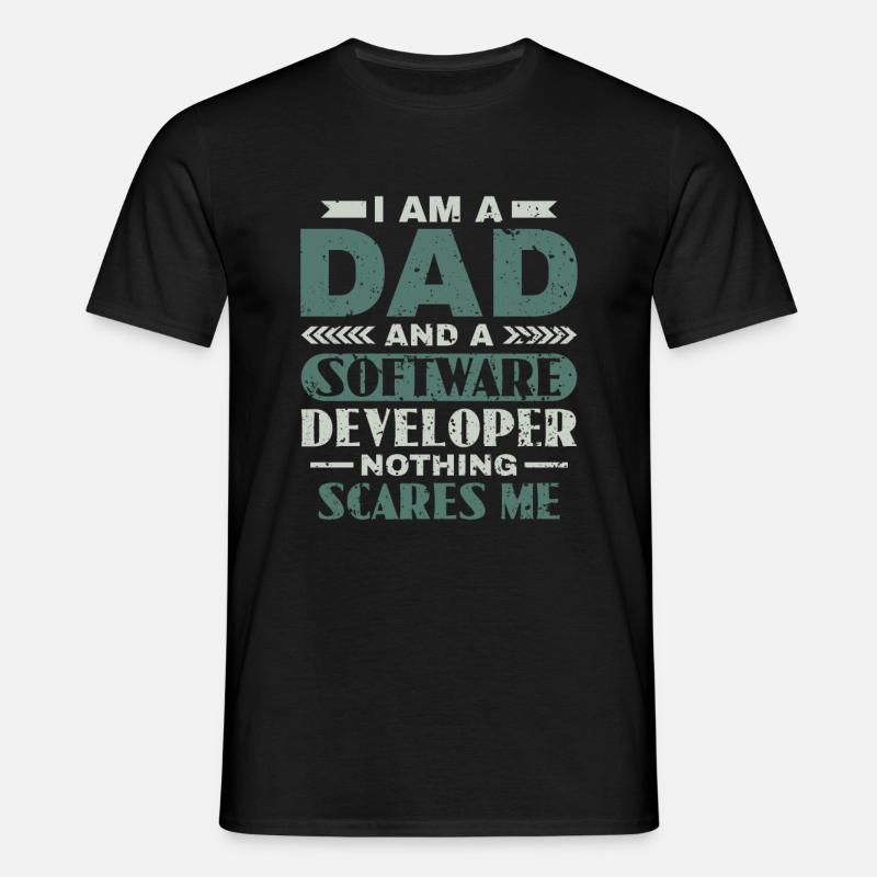 Software Developer Dad - Software Programmierer - Männer T-Shirt - Schwarz