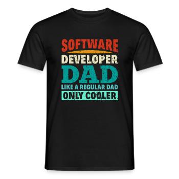 Software Developer Dad - Software Programmer - Men's T-Shirt - black - Front - AI Model Male 178 light (178cm)