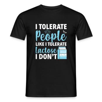 Laktose Intoleranz - Unverträglichkeit Milch Käse - Männer T-Shirt - Schwarz - Vorne - AI Model Male 178 light (178cm)