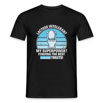 Laktose Intolerant Toiletten - Unverträglichkeit - Männer T-Shirt - Schwarz - Vorne - AI Model Male 178 light (178cm)