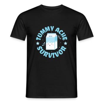 Lactose intolerance - intolerance milk cheese - Men's T-Shirt - black - Front - AI Model Male 178 light (178cm)