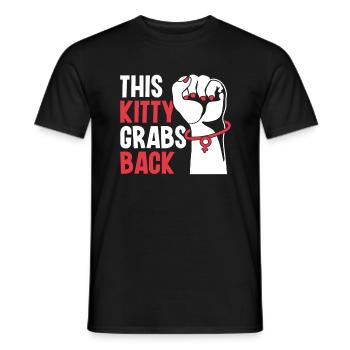 This Kitty Grabs Back - Activisme féministe - T-shirt homme - noir - Devant - AI Model Male 178 light (178cm)