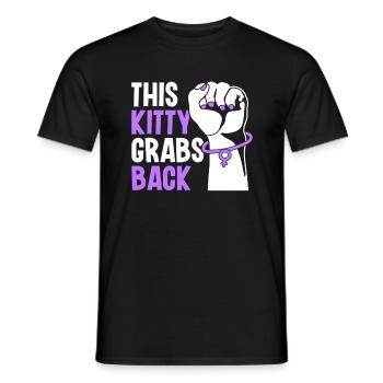 This Kitty Grabs Back - Activisme féministe - T-shirt homme - noir - Devant - AI Model Male 178 light (178cm)