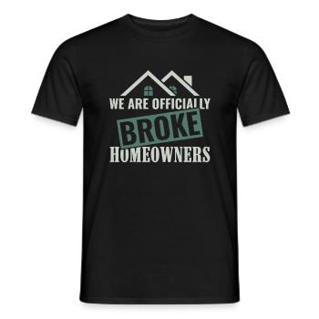 Officially Broke Home Owners - Homeowner - Männer T-Shirt - Schwarz - Vorne - AI Model Male 178 light (178cm)