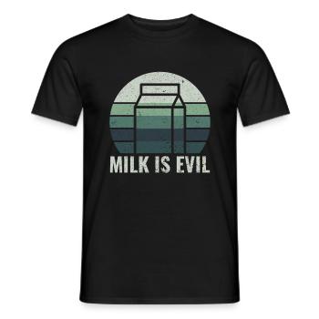 Dairy is Scary - Intolerance Milk Cheese - Men's T-Shirt - black - Front - AI Model Male 178 light (178cm)