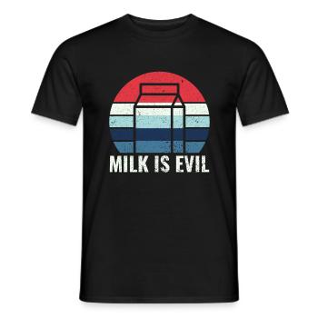 Dairy is Scary - Intolerance Milk Cheese - Men's T-Shirt - black - Front - AI Model Male 178 light (178cm)