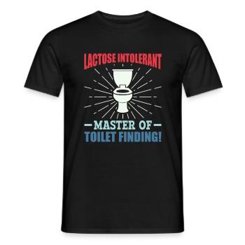 Laktose Intolerant Toiletten - Unverträglichkeit - Männer T-Shirt - Schwarz - Vorne - AI Model Male 178 light (178cm)