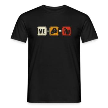 Cheese lactose intolerance intolerance milk - Men's T-Shirt - black - Front - AI Model Male 178 light (178cm)