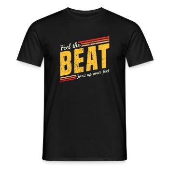 Sentez le Beat Jazz dans vos pieds - Jazz Musiker - T-shirt homme - noir - Devant - AI Model Male 178 light (178cm)