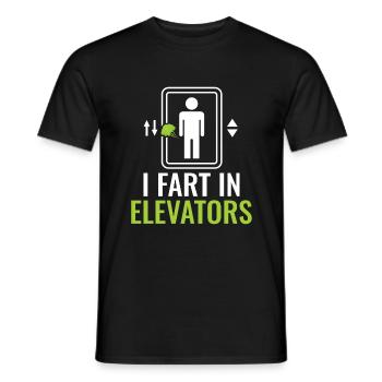Elevator Mechanic - Aufzug Fahrstuhl Aufzugmonteur - Men's T-Shirt - black - Front - AI Model Male 178 light (178cm)