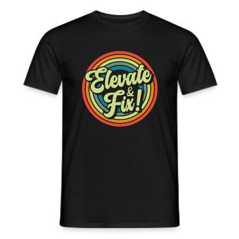 Elevator Mechanic - Aufzug Fahrstuhl Aufzugmonteur - Men's T-Shirt - black - Front - AI Model Male 178 light (178cm)