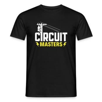 Circuit Masters - Elektroinstallateur - Männer T-Shirt - Schwarz - Vorne - AI Model Male 178 light (178cm)