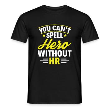 Vous ne pouvez pas épeler Hero sans RH - HR Management - T-shirt homme - noir - Devant - AI Model Male 178 light (178cm)