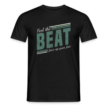 Sentez le Beat Jazz dans vos pieds - Jazz Musiker - T-shirt homme - noir - Devant - AI Model Male 178 light (178cm)