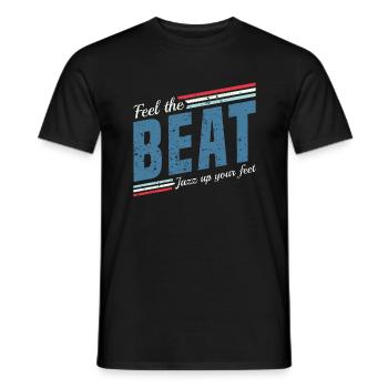 Sentez le Beat Jazz dans vos pieds - Jazz Musiker - T-shirt homme - noir - Devant - AI Model Male 178 light (178cm)