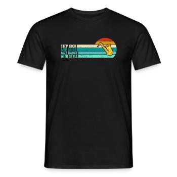 Step Kick and Slide Jazz Dance with Style - Jazz - Männer T-Shirt - Schwarz - Vorne - AI Model Male 178 light (178cm)