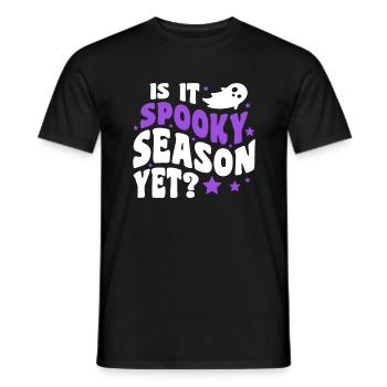 Is It Spooky Season Yet? - Halloween Kürbis - Männer T-Shirt - Schwarz - Vorne - AI Model Male 178 light (178cm)