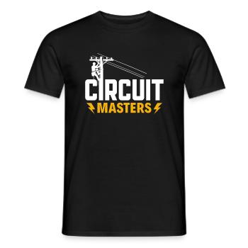 Circuit Masters - Elektroinstallateur - Männer T-Shirt - Schwarz - Vorne - AI Model Male 178 light (178cm)
