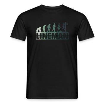 Retro Electrician Evolution - - Men's T-Shirt - black - Front - AI Model Male 178 light (178cm)